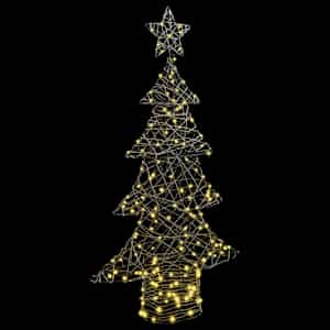 Vánoční stromeček s 160 LED diodami Teplá bílá 150 cm Ratan - obrázek 5