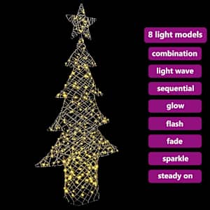 Vánoční stromeček s 240 LED diodami Teplá bílá 180 cm Ratan - obrázek 9
