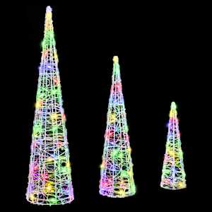 Vánoční stromeček 3 pcs Vícebarevný 20 x 20 x 80 cm Akryl - obrázek 4
