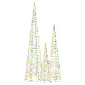 Vánoční stromeček 3 pcs Teplá bílá 20 x 20 x 80 cm PET - obrázek 5
