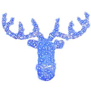 Hlava soba s 140 LED diodami Modrá 68 x 36,5 x 62,5 cm Akryl - obrázek 5