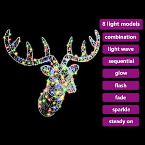 Hlava soba s 140 LED diodami pestrá 68 x 36,5 x 62,5 cm Akryl - obrázek 9