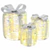 vidaXL Kingituse Karp Dekoratsioon 3 tk Soe valge 20 x 20 x 20 cm PET
