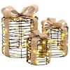 vidaXL Kingituse Karp Dekoratsioon 3 tk Soe valge 20 x 20 x 20 cm