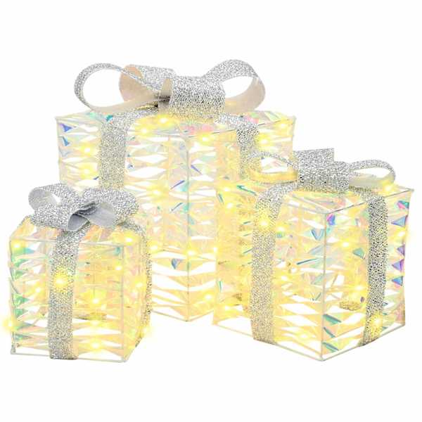 vidaXL J&otilde;ulukinkekarp 3 tk 150 LED-i PET