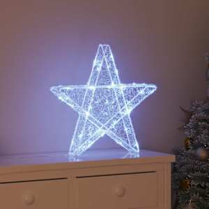 3D hvězda s 50 LED diodami Studená bílá 55 x 53.5 x 10 cm Akryl - obrázek 1