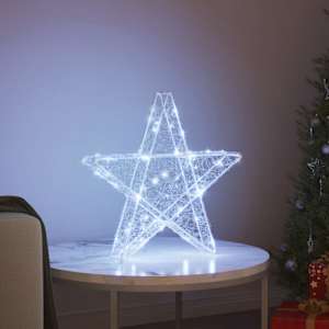 3D hvězda s 50 LED diodami Studená bílá 55 x 53.5 x 10 cm Akryl - obrázek 3