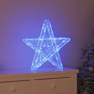 3D hvězda s 50 LED diodami Modrá 55 x 53.5 x 10 cm Akryl - obrázek 1