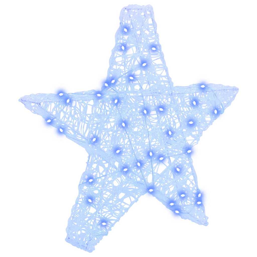 vidaXL 3D Stern mit 50 LEDs Blau 55 x 53,5 x 10 cm Acryl