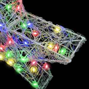 3D hvězda s 50 LED diodami Vícebarevný 55 x 53.5 x 10 cm Akryl - obrázek 7