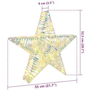 3D hvězda s 50 LED diodami Teplá bílá 55 x 52.5 x 9 cm PET - obrázek 10