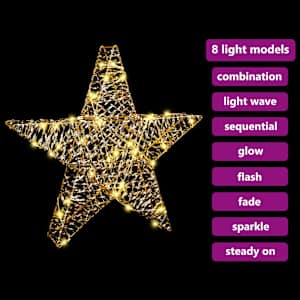 3D hvězda s 50 LED diodami Teplá bílá 55 x 52.5 x 9 cm PET - obrázek 9