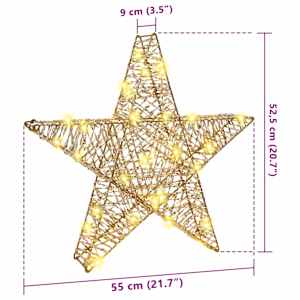 3D hvězda s 50 LED diodami Teplá bílá 55 x 52.5 x 9 cm PET - obrázek 10