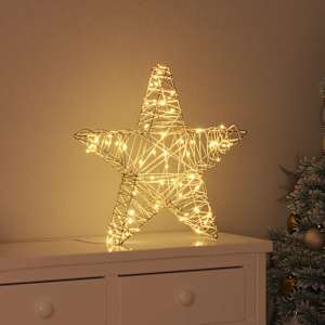 3D hvězda s 50 LED diodami Teplá bílá 55 x 52.5 x 9 cm Ratan - obrázek 1