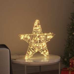 3D hvězda s 50 LED diodami Teplá bílá 55 x 52.5 x 9 cm Ratan - obrázek 3