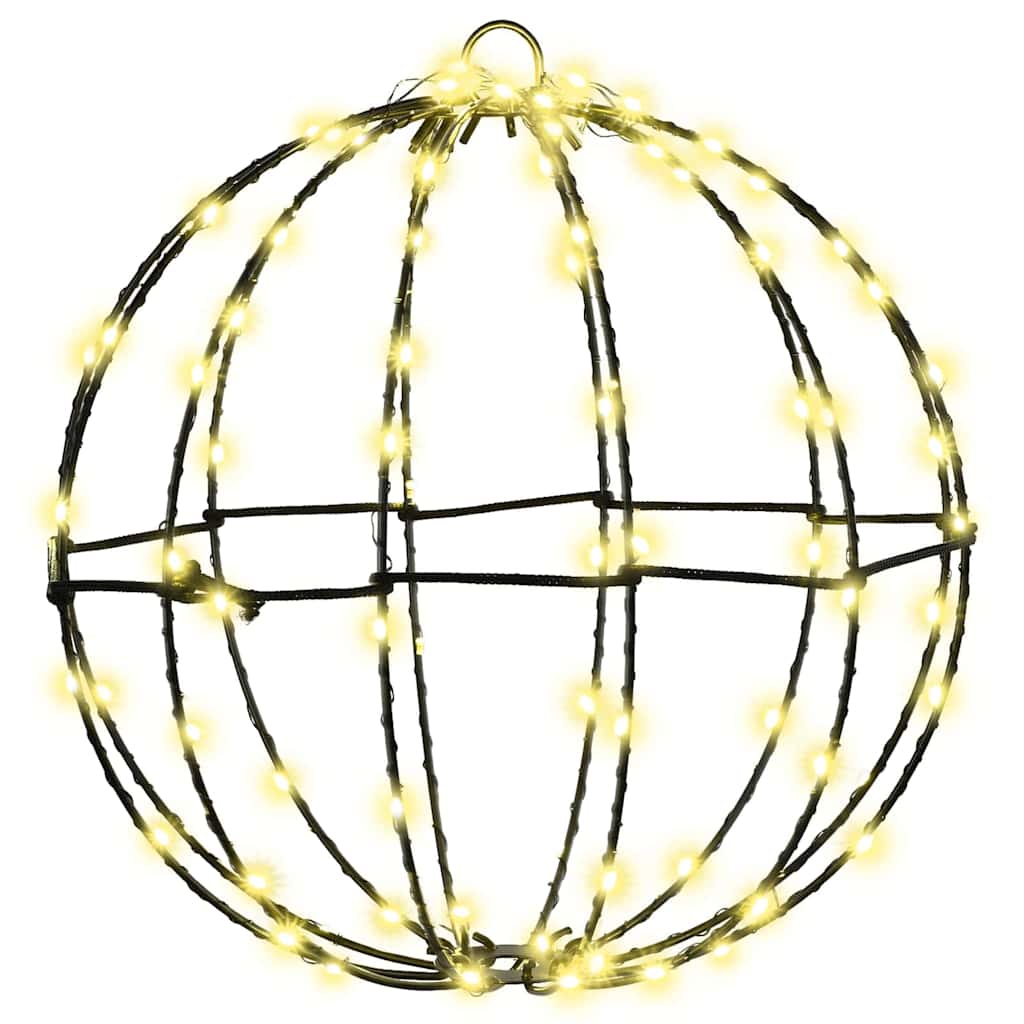 vidaXL Bola cu 96 LED Alb cald 30 cm Metal