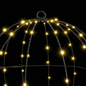 Koule s 160 LED diodami Teplá bílá 50,5 x 50,5 x 52 cm kov - obrázek 6