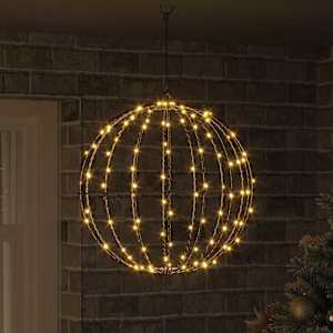 Koule s 160 LED diodami Teplá bílá 50,5 x 50,5 x 52 cm kov - obrázek 1