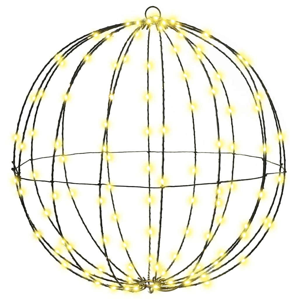 vidaXL Bola cu 160 LED Alb cald 50 cm Metal