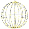 vidaXL Pall 160 LED-i Soe valge 50,5 x 50,5 x 52 cm Metall