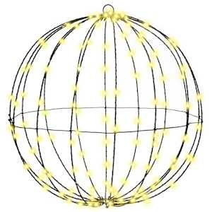 Koule s 160 LED diodami Teplá bílá 50,5 x 50,5 x 52 cm kov - obrázek 2