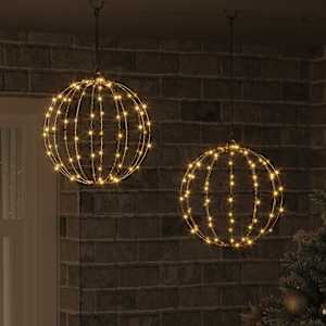 Koule s 192 LED diodami 2 pcs Teplá bílá 30 x 30 x 32 cm kov