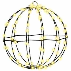 Koule s 192 LED diodami 2 pcs Teplá bílá 30 x 30 x 32 cm kov - obrázek 4