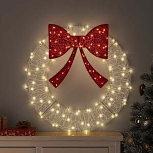 Věnec s 60 LED diodami Teplá bílá 76 x 76 x 8,5 cm Akryl - obrázek 1