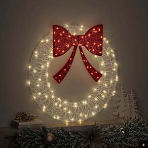 Věnec s 60 LED diodami Teplá bílá 76 x 76 x 8,5 cm Akryl - obrázek 3