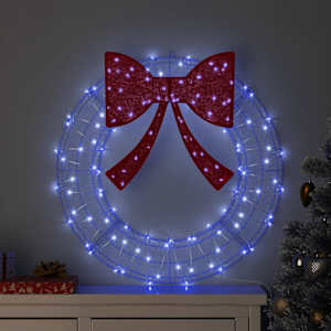 Venec med 60 LED Modra 76 x 8.5 x 76 cm Akril