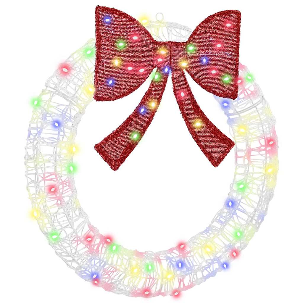 vidaXL Coroană cu lumini cu bandă LED Multicolour 75 cm Acril