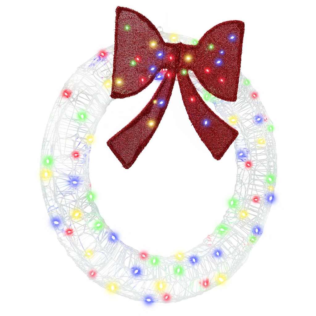 vidaXL Coroană cu lumini cu bandă LED Multicolour 90 cm Acril