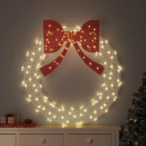 Venec med 150 LED Toplo bela 120 cm Akril