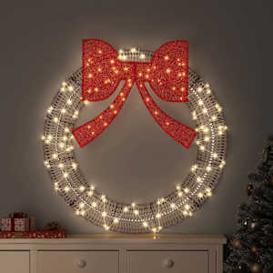 Venec med 150 LED Toplo bela 121 x 121 x 10 cm PET