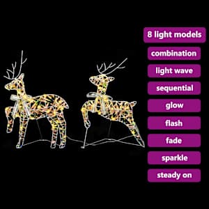 LED Sobové s 40 LED diodami 2 pcs Teplá bílá PET - obrázek 9