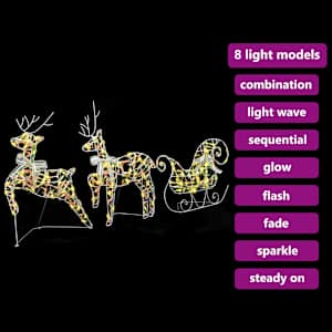 LED Sobové s 60 LED diodami 3 pcs Teplá bílá PET - obrázek 11