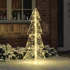 Božično drevo med 100 LED Toplo bela 120 cm Akril