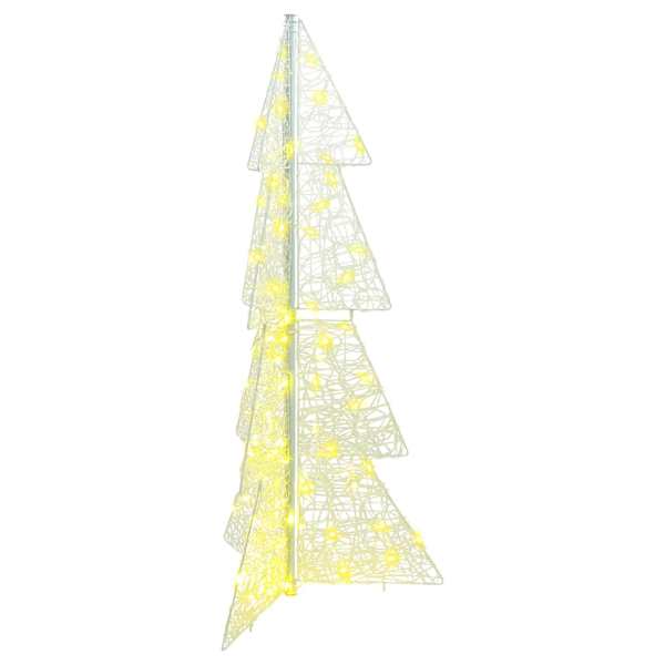 vidaXL J&otilde;ulupuu 100 LED-i Soe valge 120 cm Akr&uuml;&uuml;l
