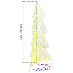 Vánoční stromeček s 100 LED diodami Teplá bílá 120 cm Akryl - obrázek 10