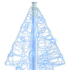Vánoční stromeček s 100 LED diodami Studená bílá 120 cm Akryl - obrázek 6