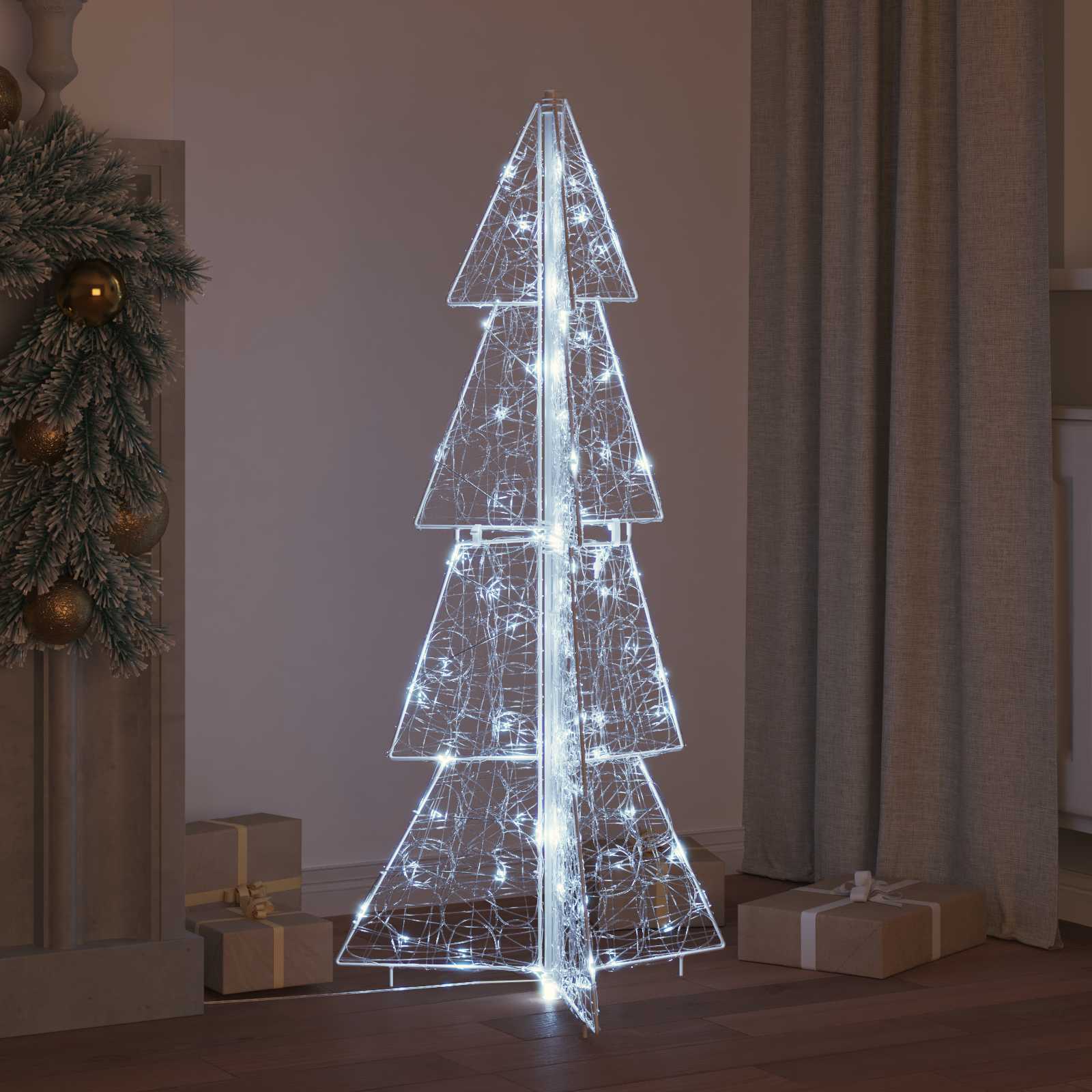Thumbnail - vidaXL Weihnachtsbaum mit 100 LEDs Kaltweiß 120 cm Acryl