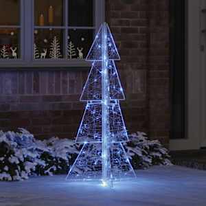 Vánoční stromeček s 100 LED diodami Modrá 120 cm Akryl - obrázek 1