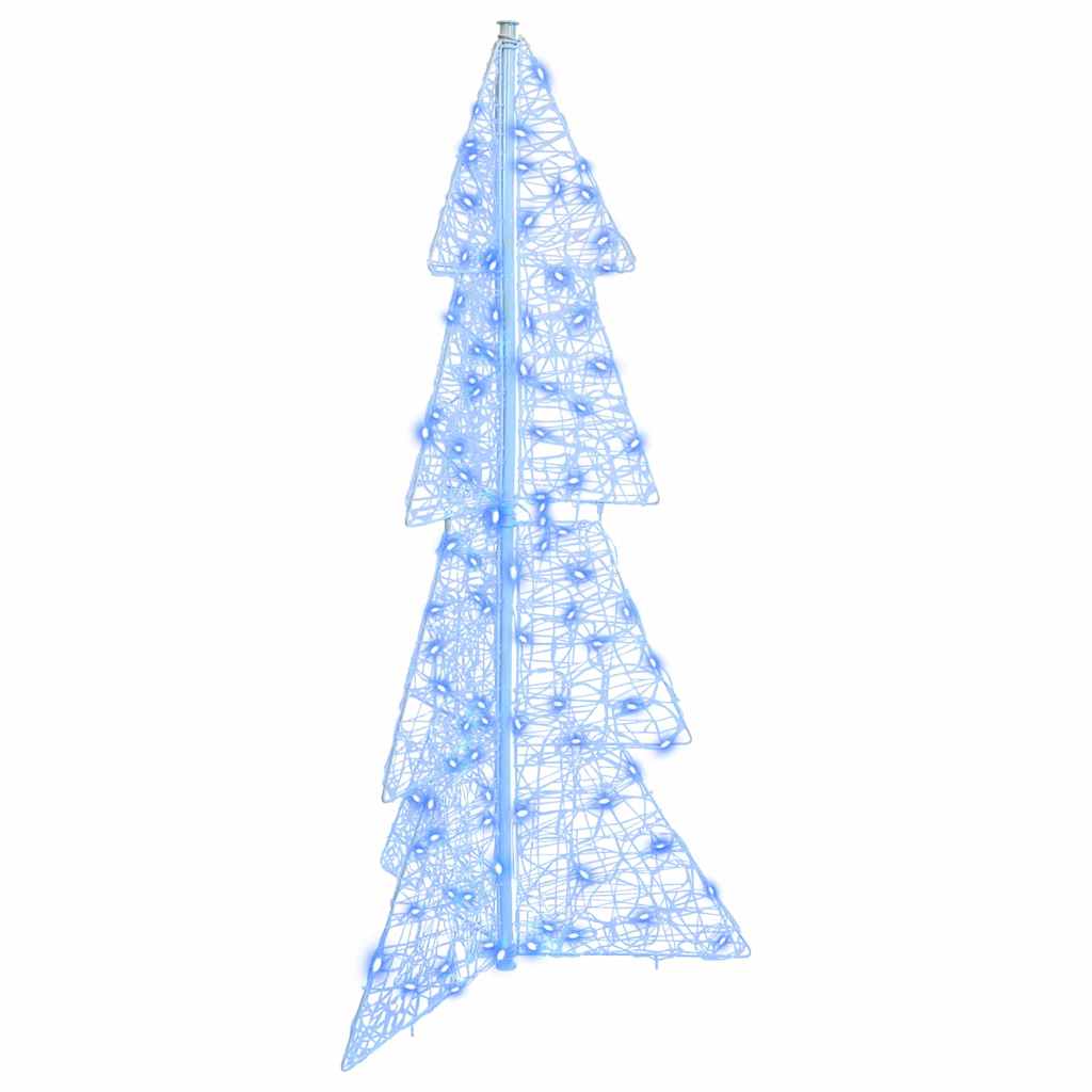 Sapin de Noël avec 100 LED Bleu 120 cm Acrylique
