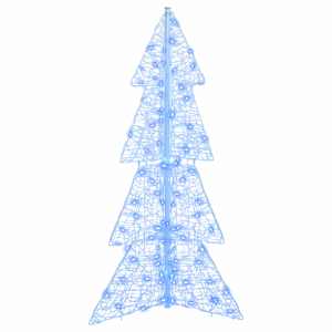 Vánoční stromeček s 100 LED diodami Modrá 120 cm Akryl - obrázek 4