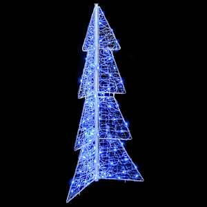 Vánoční stromeček s 100 LED diodami Modrá 120 cm Akryl - obrázek 5