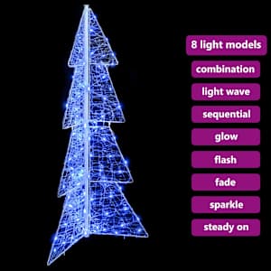 Vánoční stromeček s 100 LED diodami Modrá 120 cm Akryl - obrázek 9