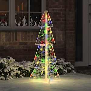 Vánoční stromeček s 100 LED diodami Vícebarevný 120 cm Akryl - obrázek 1