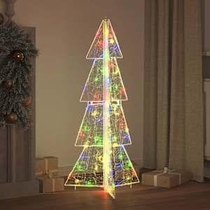 Vánoční stromeček s 100 LED diodami Vícebarevný 120 cm Akryl - obrázek 3