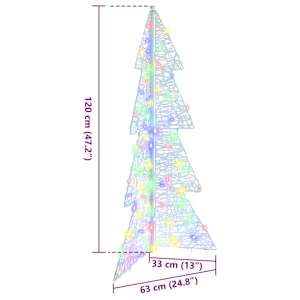 Vánoční stromeček s 100 LED diodami Vícebarevný 120 cm Akryl - obrázek 10