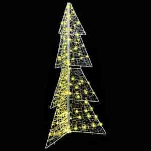 Vánoční stromeček s 160 LED diodami Teplá bílá 150 cm Akryl - obrázek 5